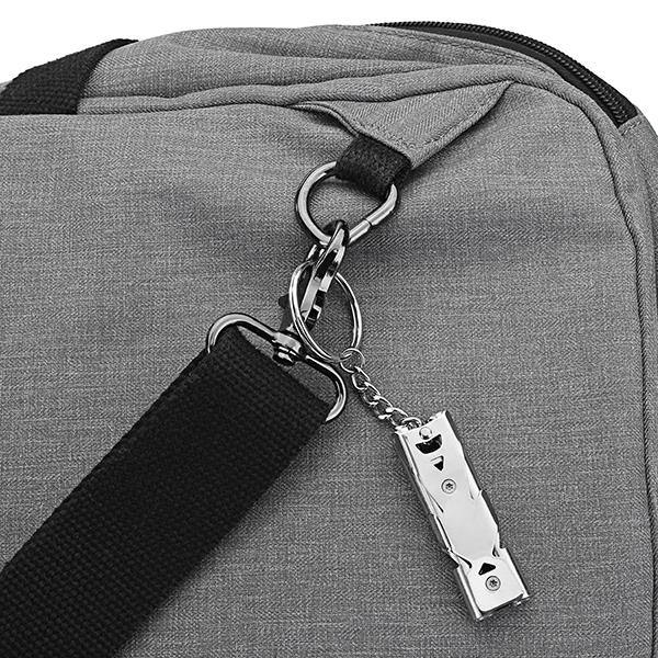 Double Pipe High Decibel Stainless Steel Outdoor Emergency Survival Whistle Keychain Camping - MRSLM