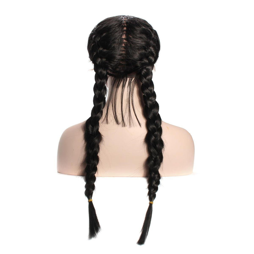 26'' Deep Straight Braided Lace Front Human Hair Wig - MRSLM