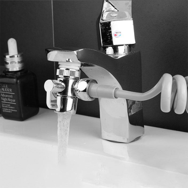 Bathroom Kitchen Hose Bath Tub Shower Hand Held Spray Mixer Spout Faucet Tap Set - MRSLM