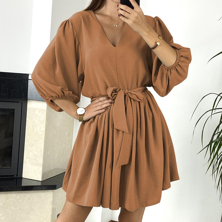 Women's Short Summer Loose Dress - MRSLM