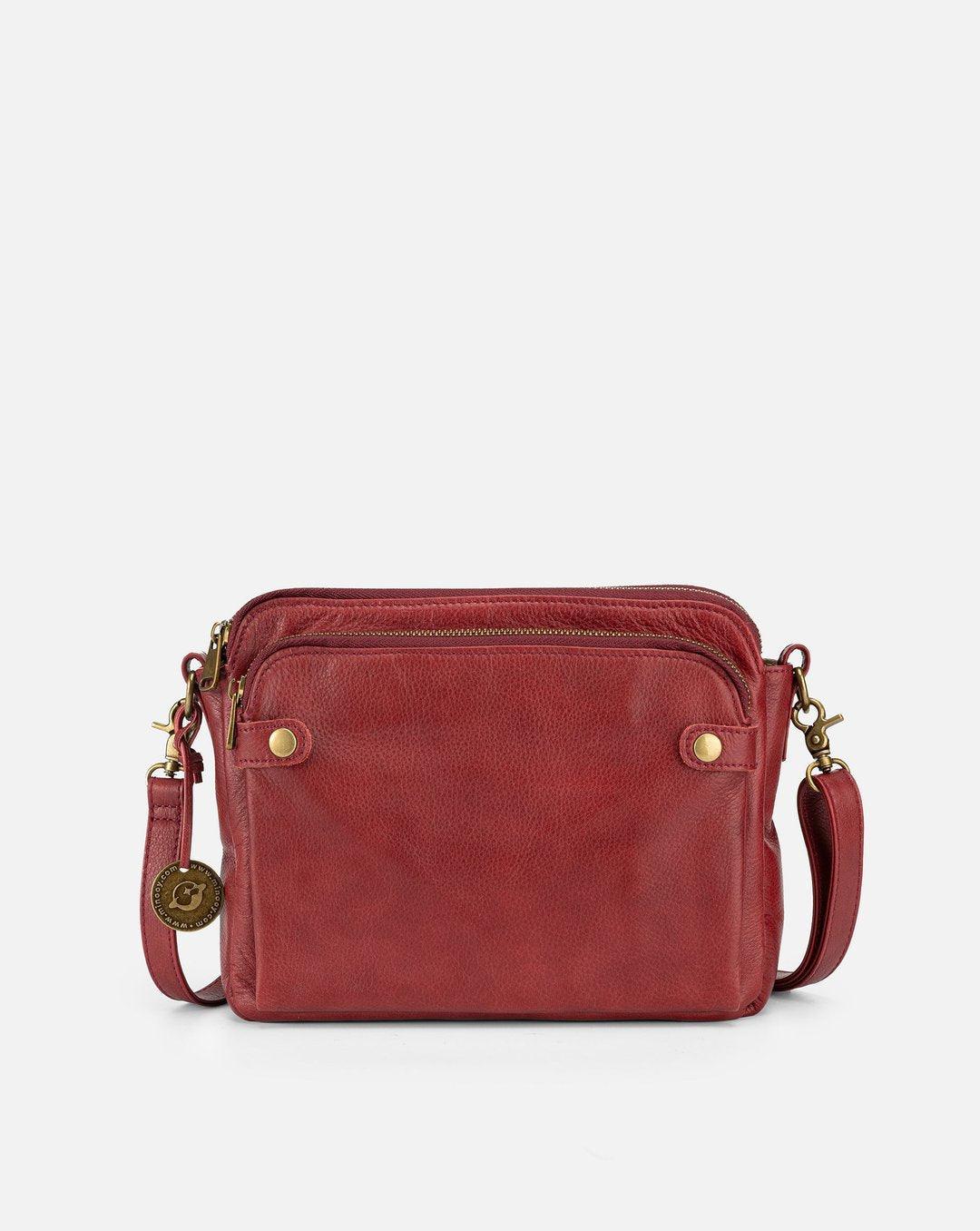 Three-layer Leather Crossbody Bag - MRSLM