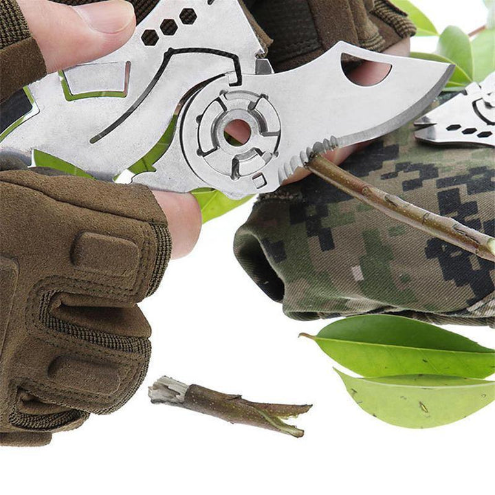 EDC Multifunctional Tools Mini Bottle Opener Screwdriver Stainless Fold Camping Tactical Folding Pocket Ring Outdoor Tools - MRSLM