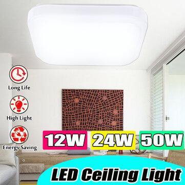 12/24/50W LED Ceiling Lights Panel Down Square Kitchen Bathroom Room Wall Lamp - MRSLM