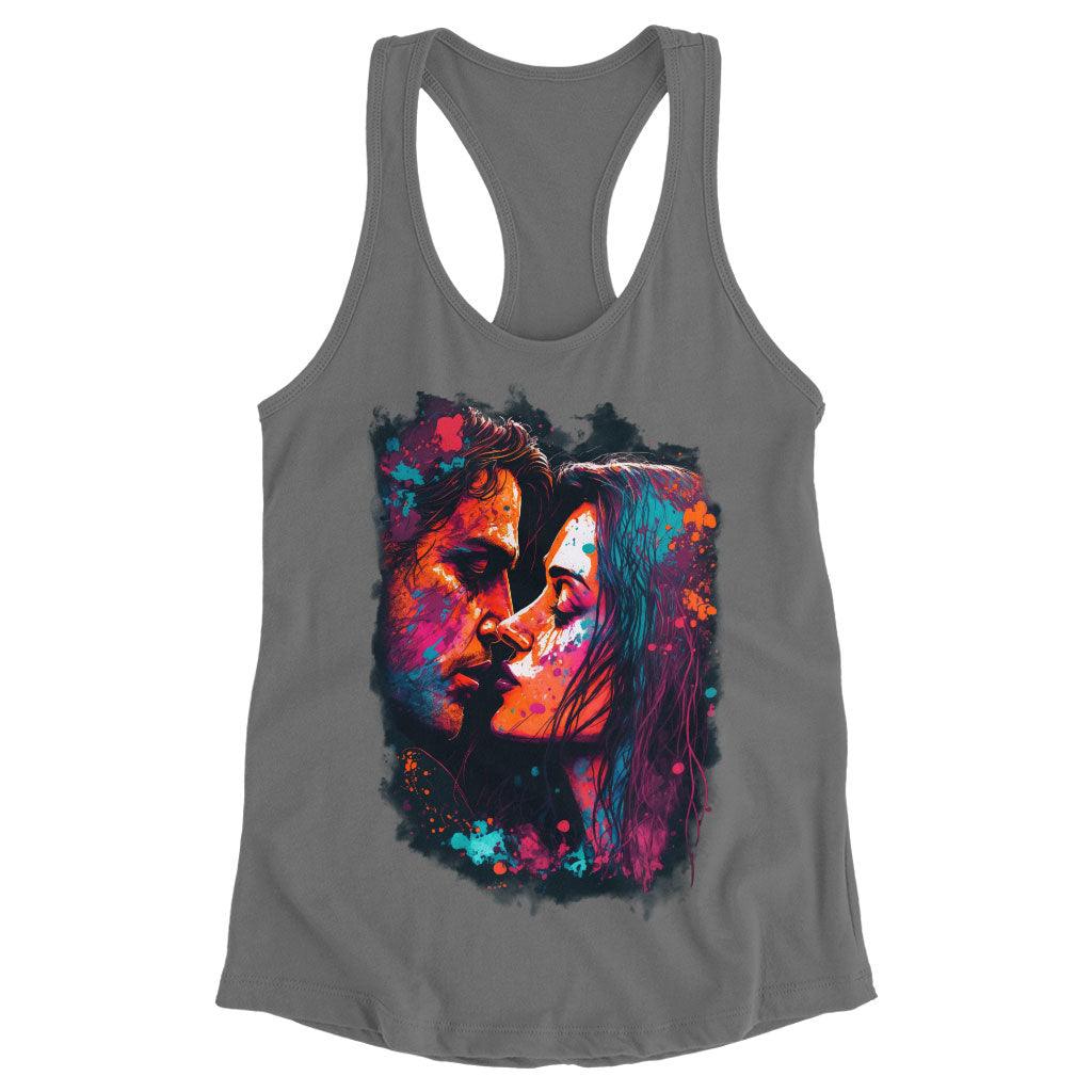 Paint Racerback Tank - Kiss Art Tank - Colorful Workout Tank - MRSLM