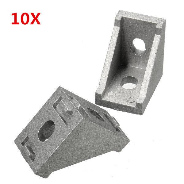 Suleve™ AJ28 10Pcs 2028 Aluminium Angle Corner Joint 20 Series Aluminum Extrusion 20x20mm Right Angle Bracket Furniture Fittings - MRSLM