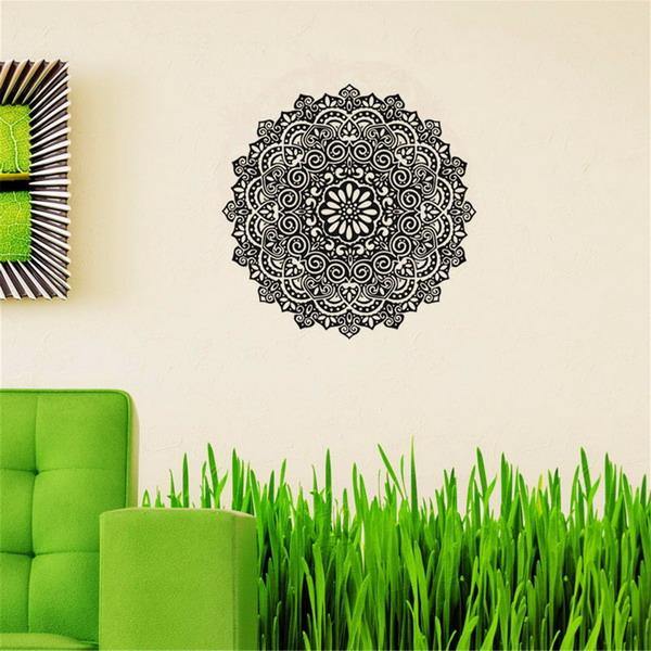 59X59CM Removable Mandala Flower Wall Stickers Vinyl Mandala Pattern PVC Wall Stickers - MRSLM