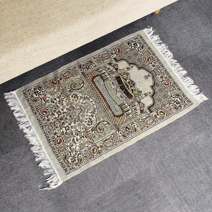 110 x 70cm Islamic Prayer Rug Musallah Prayer Mat Carpet for Home Travel - MRSLM