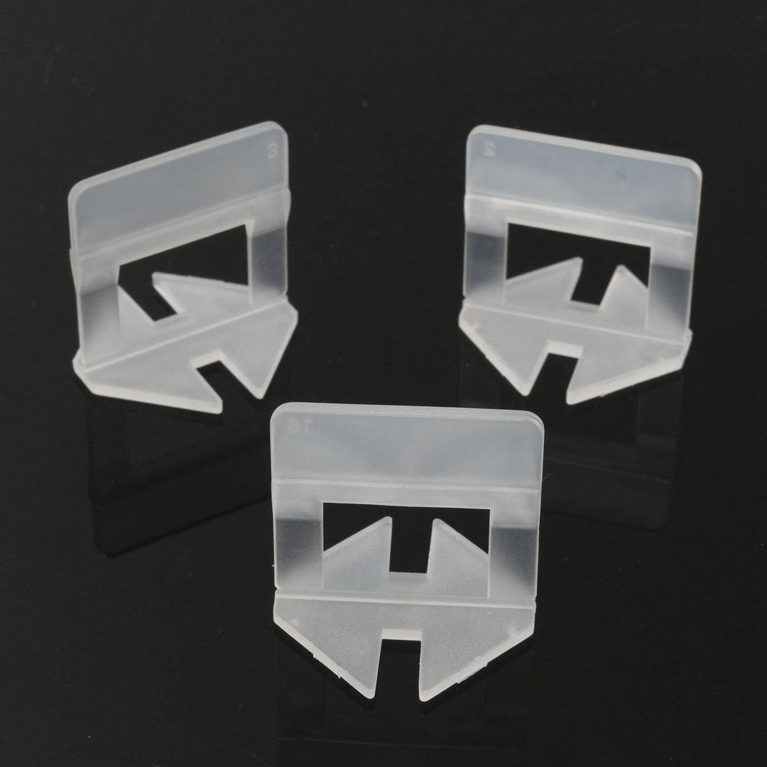 200Pcs 1mm White Ceramic Tile Tiling Accessibility Spacers Plastic Clip - MRSLM