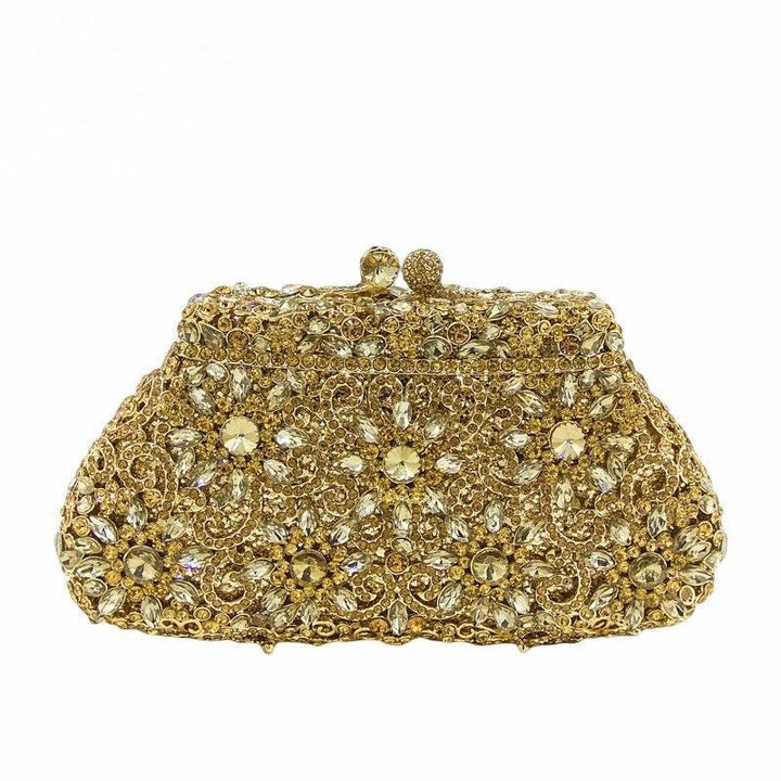 European And American Shell Type Metal Diamond Women's Evening Bag - MRSLM