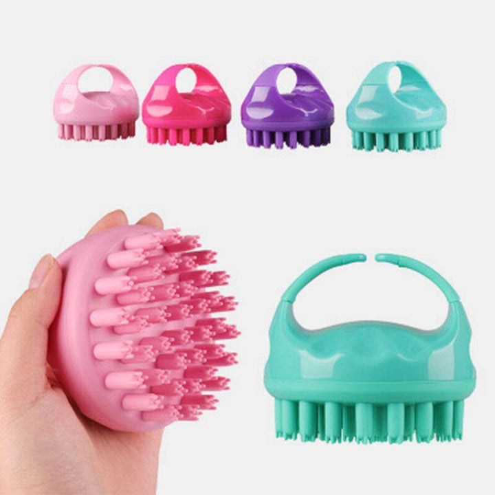 Hair Scalp Massager Soft Silicone Shampoo Brush Head Scalp Massager Dandruff Brush Exfoliating Treatment - MRSLM