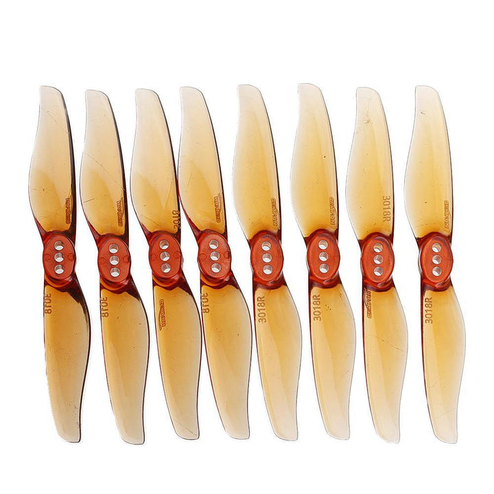 4 Pairs Gemfan Hurricane 3018 3x1.8 3 Inch 2-Blade Propeller 2mm Hole T Mount for RC Drone FPV Racing - MRSLM