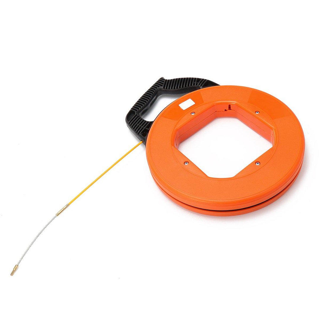 45m/60m/75m Fiberglass Cable Puller Fish Tape Reel Conduit Ducting Rodder Pulling Puller - MRSLM