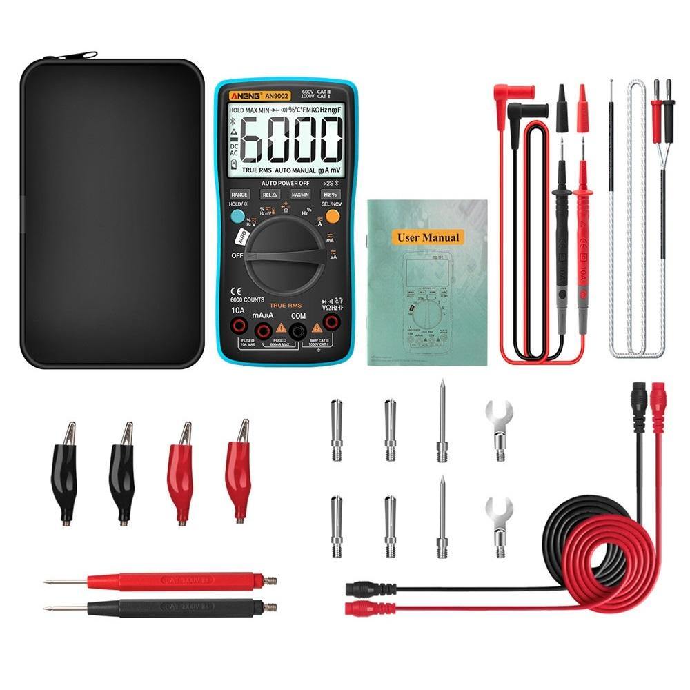 ANENG AN9002 bluetooth Digital Multimeter 6000 Counts Professional Multimetro True RMS AC/DC Current Voltage Tester Auto-Range - MRSLM