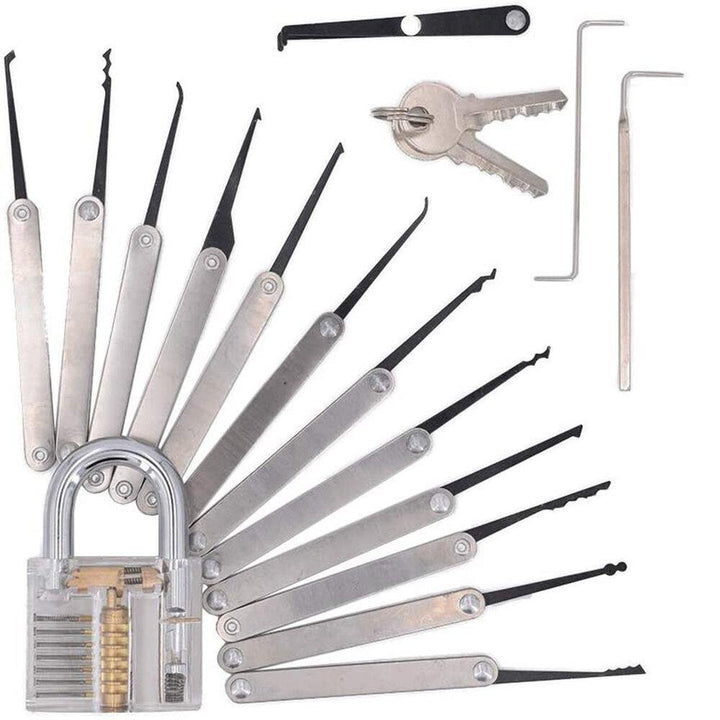 19 Pcs Stainless Steel Lock Set Gift Kits Lock Repair Sets for Door Lock - MRSLM