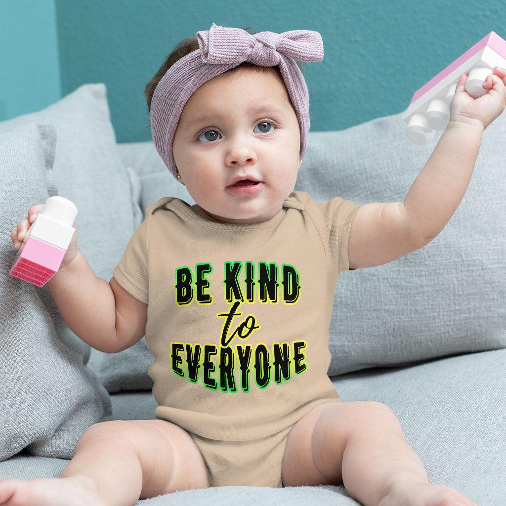 Be Kind to Everyone Baby Jersey Onesie - Positive Baby Bodysuit - Graphic Baby One-Piece - MRSLM