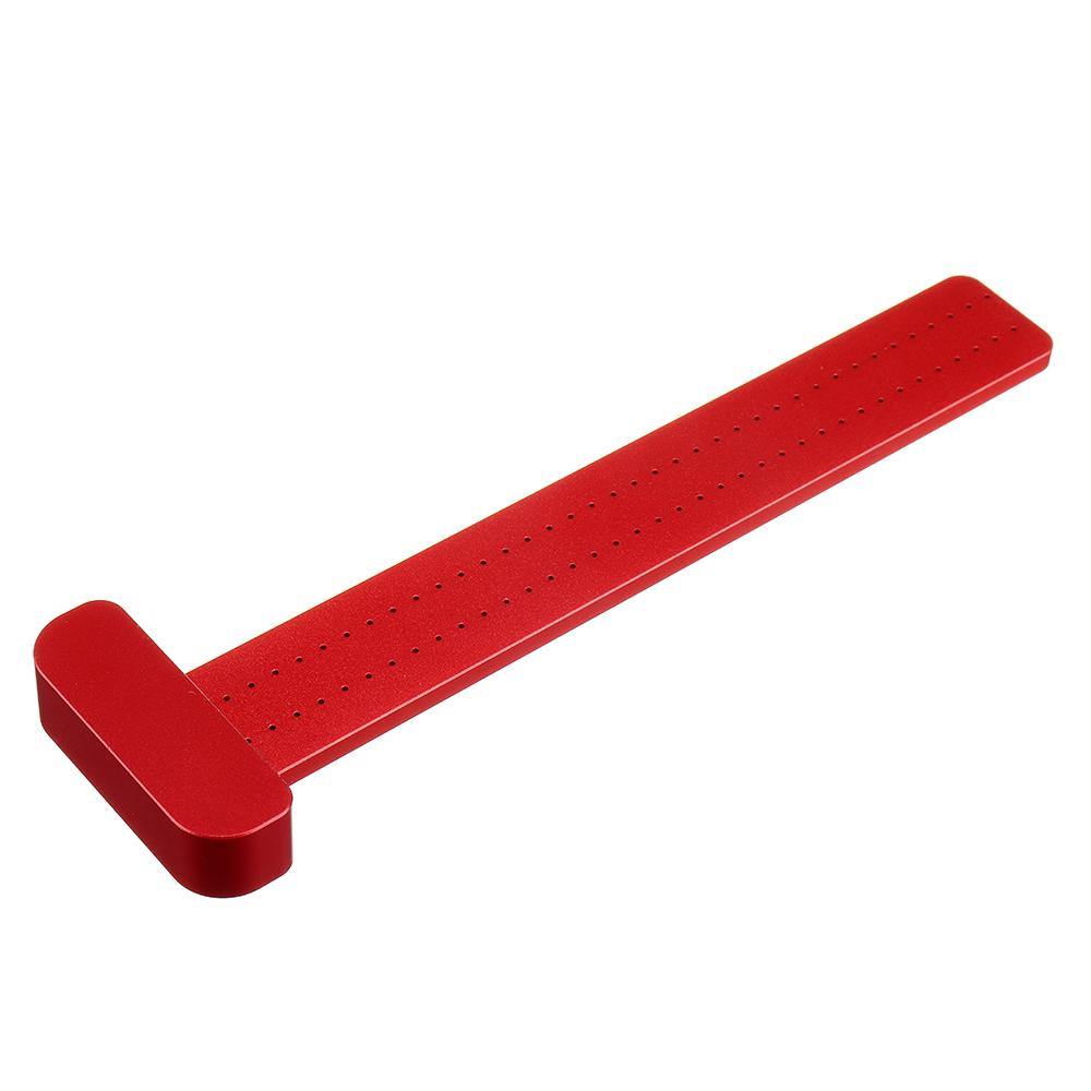 Drillpro 185mm Aluminium Alloy Hole Positioning Measuring Ruler Precision Marking T-ruler Scriber Ruler Woodworking Tools - MRSLM