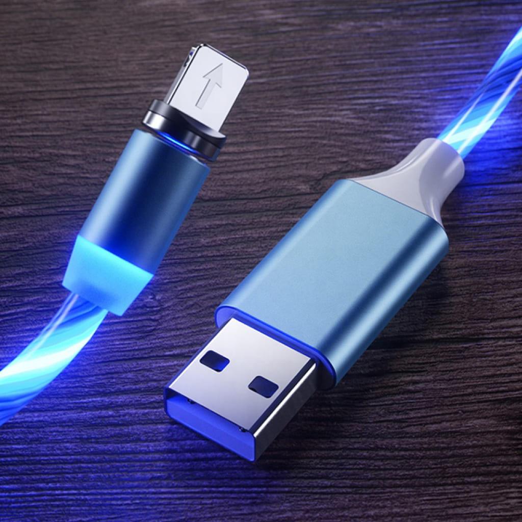Blue LED 3-in-1 USB Charging Cord - MRSLM