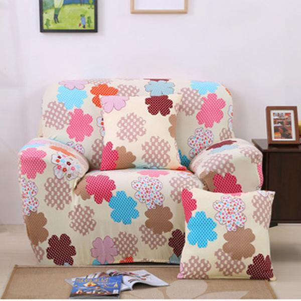 One Seater Textile Spandex Strench Flexible Printed Elastic Sofa Couch Cover Furniture Protector - MRSLM