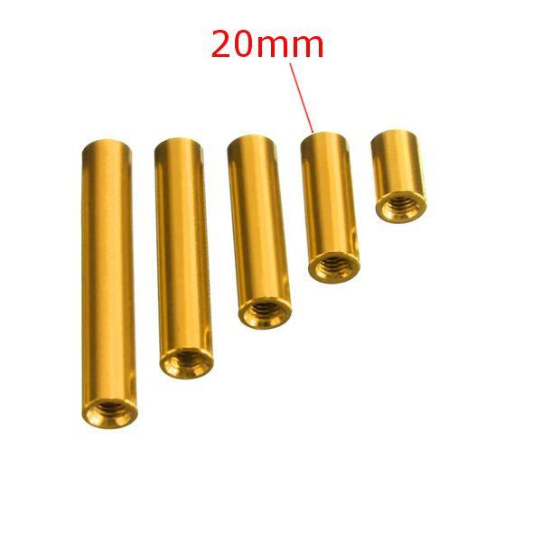 Suleve™ M3AR6 M3 Aluminum Alloy Standoff Studs 10-35mm Gold Round PCB Board Spacers Standoffs 10pcs - MRSLM