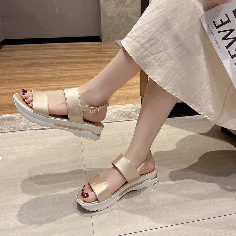 Statement Round Toe Platform Casual Women's Sandals - MRSLM