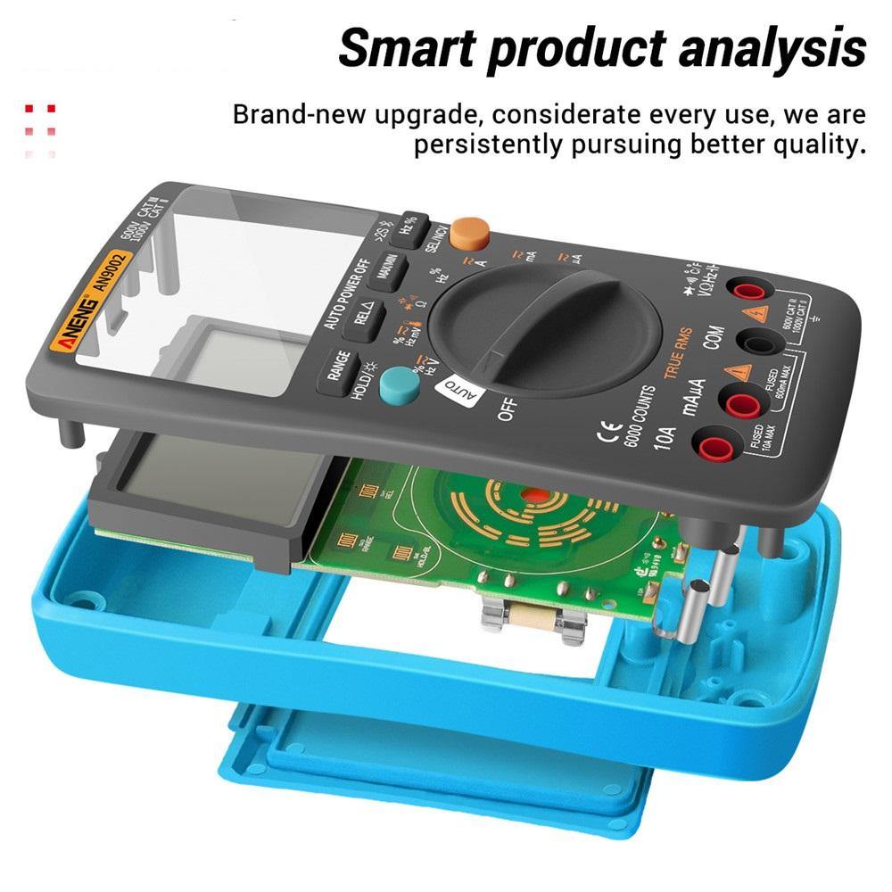 ANENG AN9002 bluetooth Digital Multimeter 6000 Counts Professional Multimetro True RMS AC/DC Current Voltage Tester Auto-Range - MRSLM