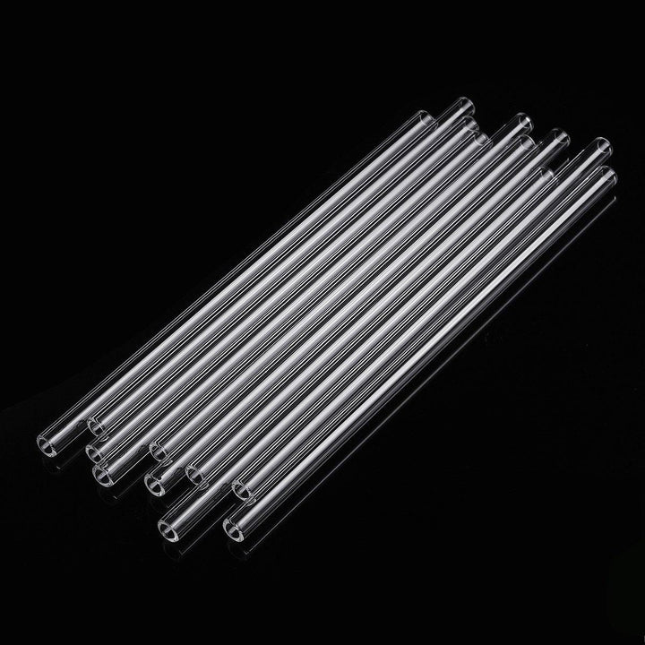 10Pcs 200x7x1mm Length 200mm OD 7mm 1mm Thick Wall Borosilicate Glass Blowing Tube Lab Factory School Home Tubes - MRSLM