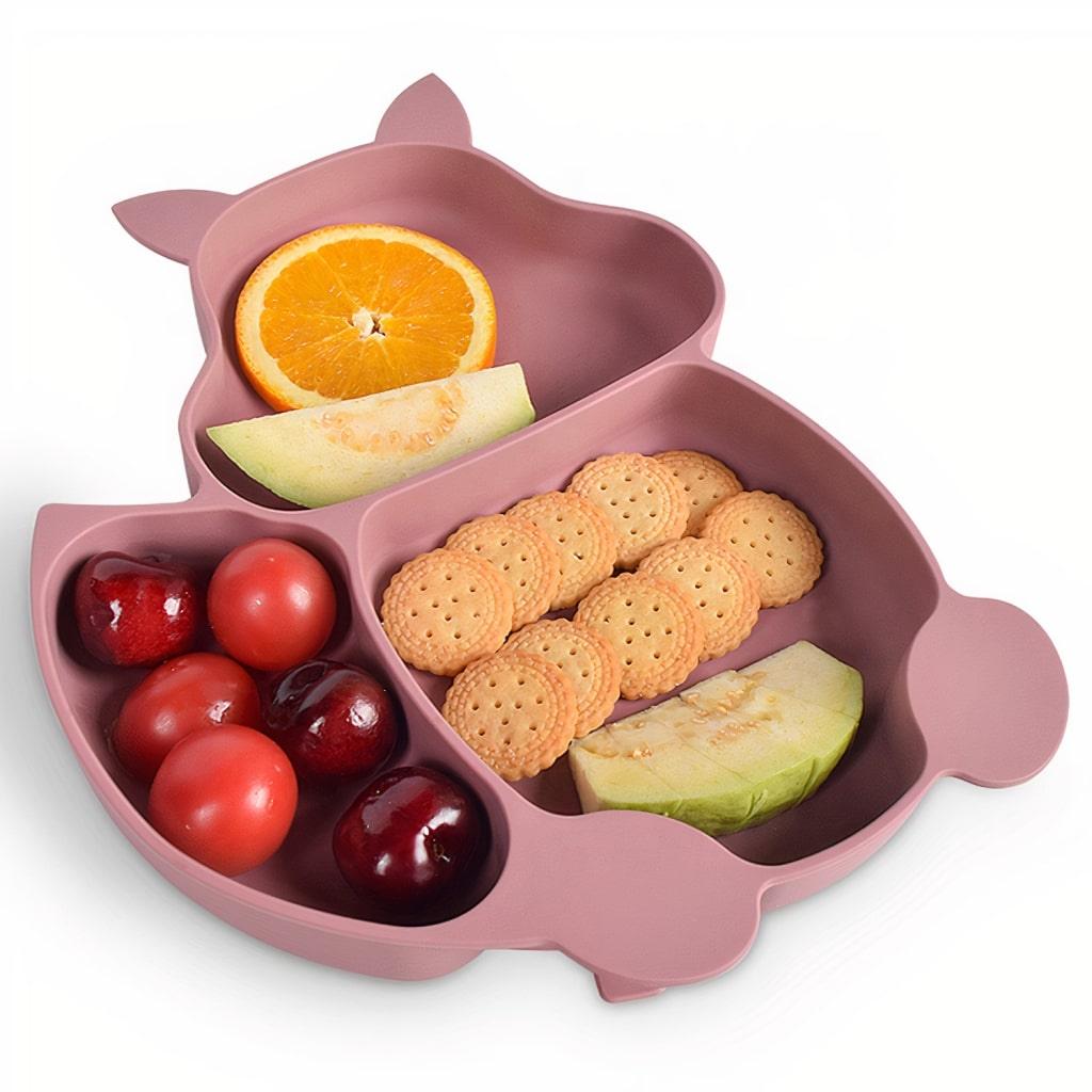 Pink Silicone Plate And Utensils - MRSLM