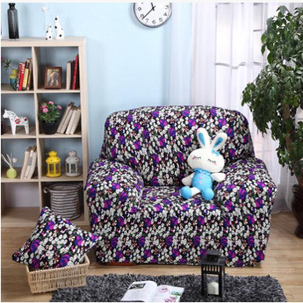 Creative Chair Covers Seater Textile Spandex Strench Flexible Printed Elastic Sofa Couch Cover Furniture Protector With Two Pillow Cases - MRSLM