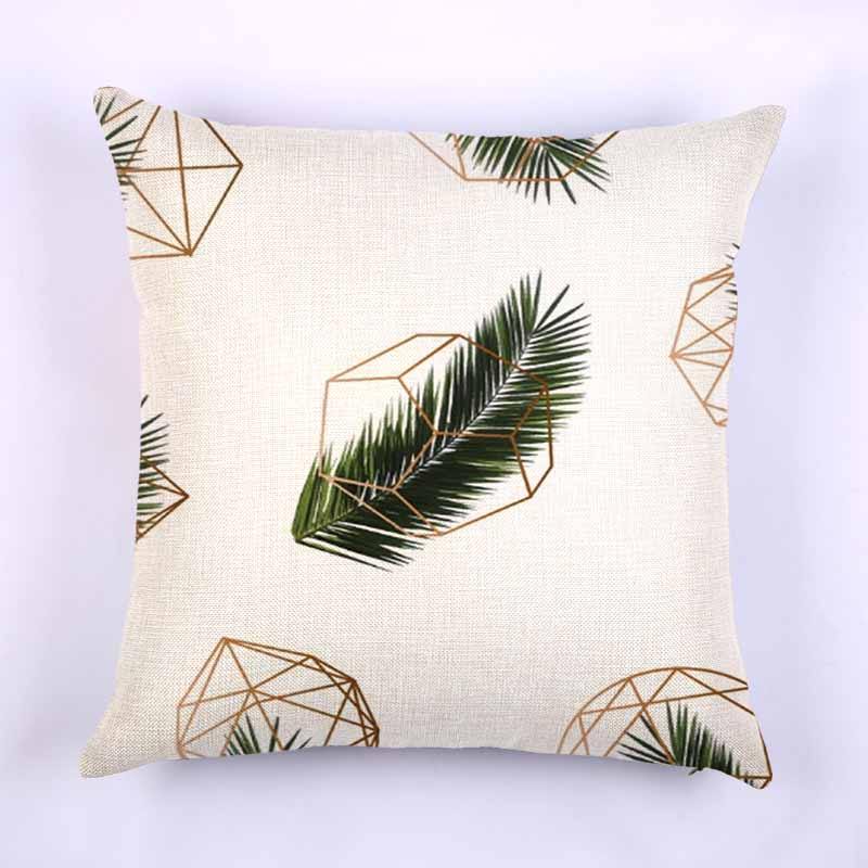 Fresh Plants Linen Pillow Case Waist Cushion Cover Bags Home Car Decor 45x45cm - MRSLM