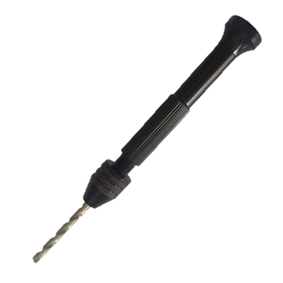 0.3-3.8mm Mini Aluminum Hand Drill with Chuck and 10pcs Twist Drill Bits Rotary Tool - MRSLM