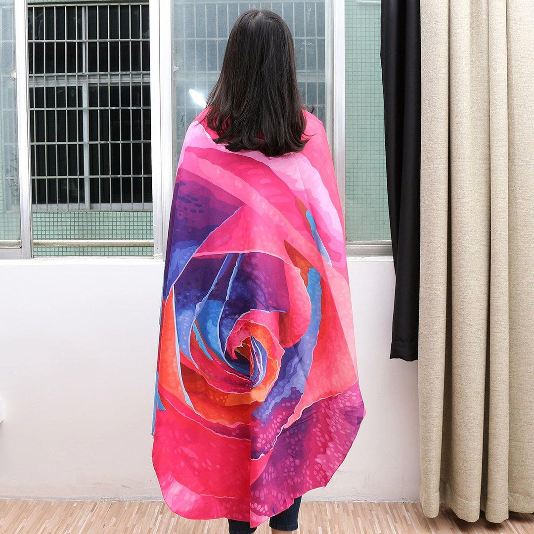 Honana WX-89 147cm 3D Simulation Rose Beach Towel Mat Romantic Women Shawl Bed Sheet Tapestry - MRSLM