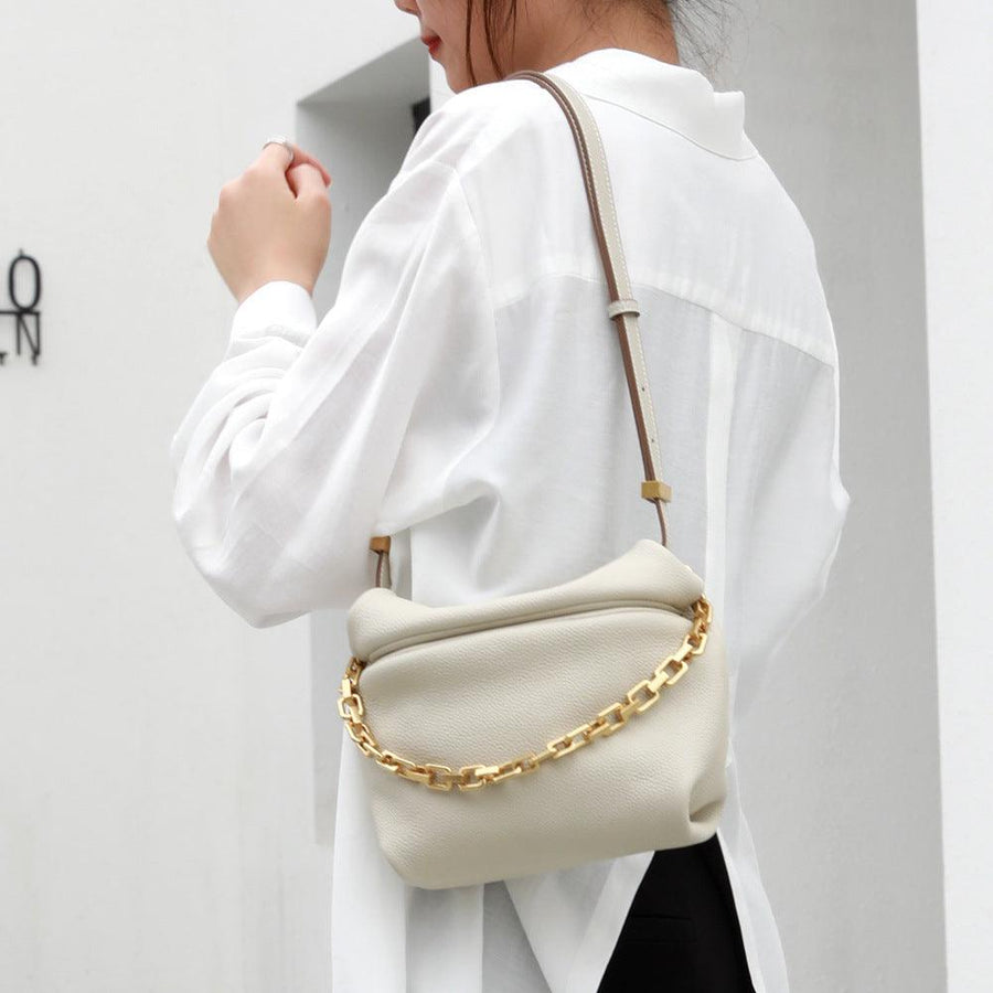 Leather Chain Dumpling One-shoulder Messenger Bag - MRSLM