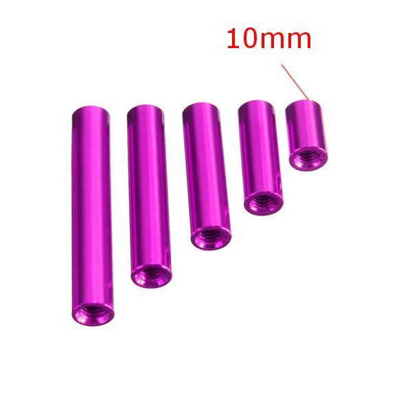 Suleve™ M3AR8 M3 Aluminum Alloy Standoff Studs 10-35mm Purple Round PCB Board Standoffs 10pcs - MRSLM