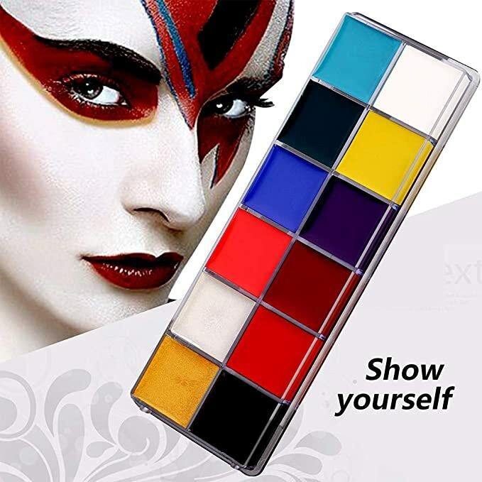 12 Colors Face Body Paint Oil Face Painting Kits Professional Painting Halloween Party Fancy Make Up - MRSLM