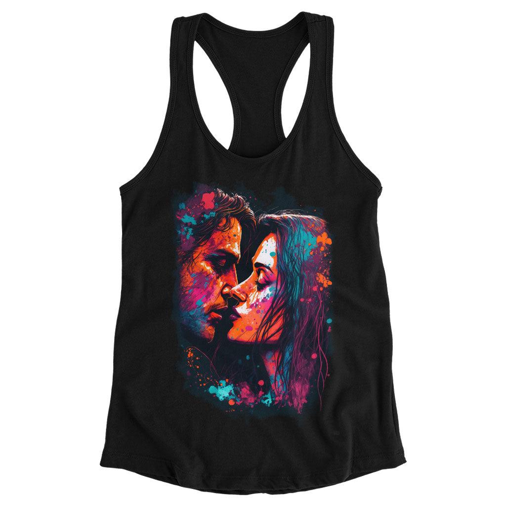 Paint Racerback Tank - Kiss Art Tank - Colorful Workout Tank - MRSLM