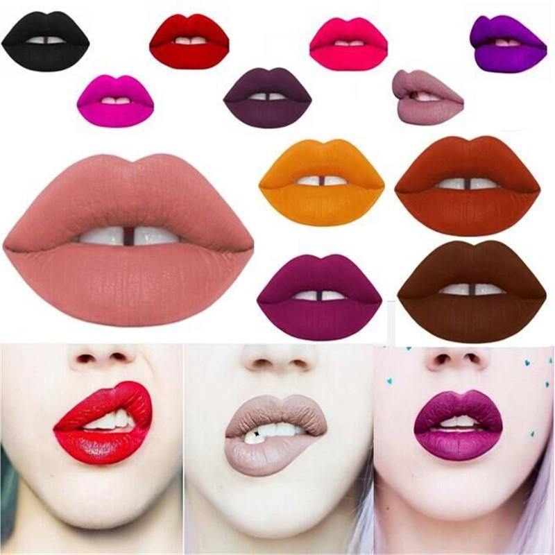 Vampire Velvet Matte Matte Dusty Rose Lipstick Deep Red Lip Sticks Waterproof - MRSLM