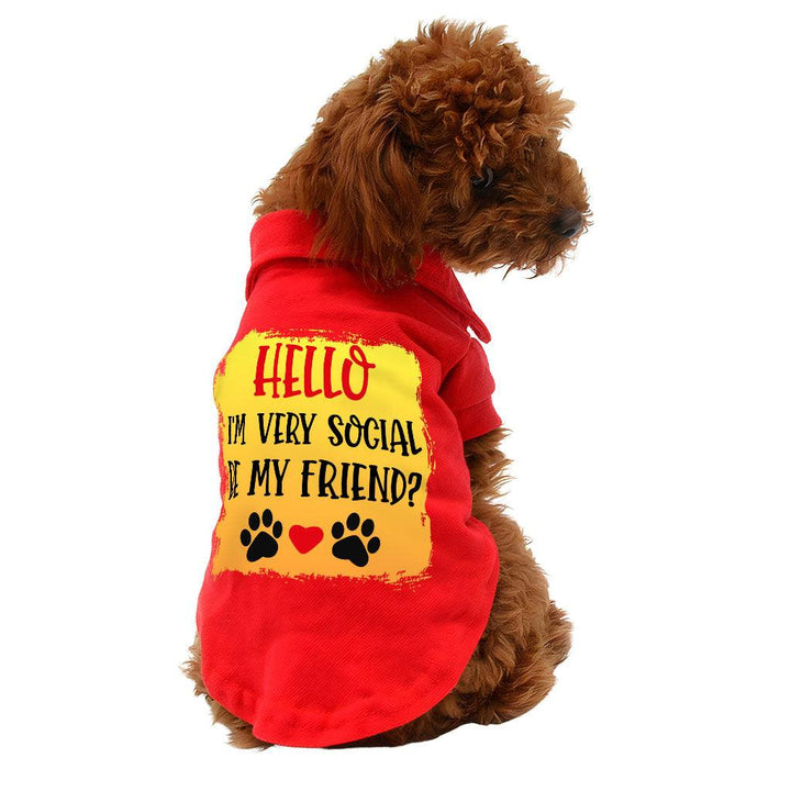 Friend Dog Polo Shirt - Colorful Dog T-Shirt - Printed Dog Clothing - MRSLM