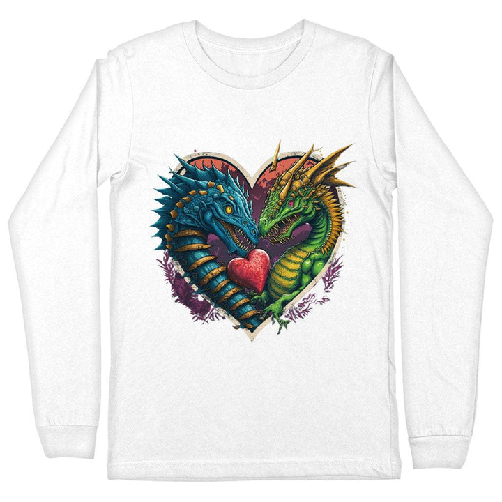 Animal Themed Long Sleeve T-Shirt - Dinosaur Graphic T-Shirt - Colorful Long Sleeve Tee - MRSLM