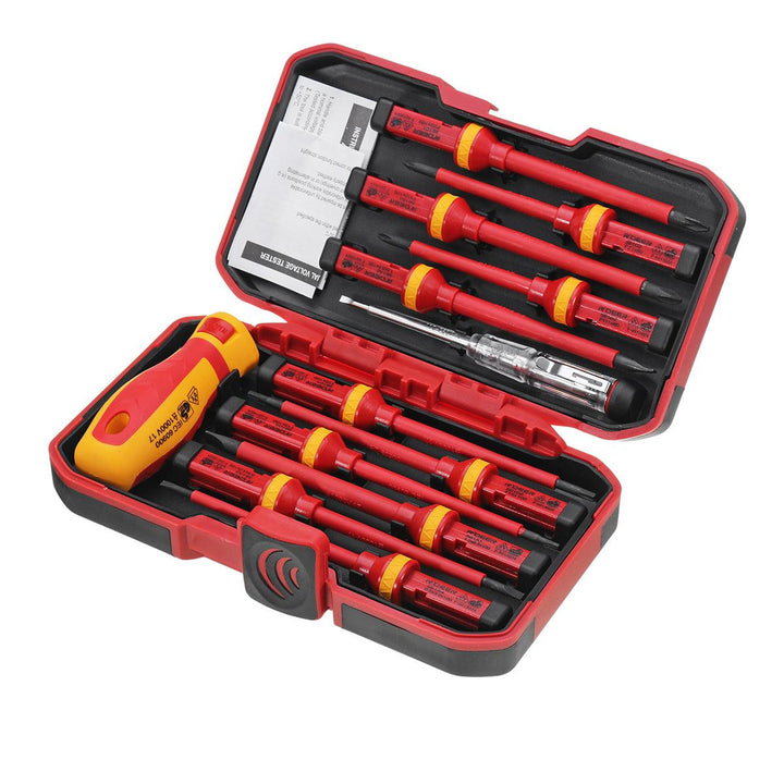 13Pcs 1000V Electronic Insulated Screwdriver Set Phillips Slotted Torx CR-V Screwdriver Hand Tools - MRSLM