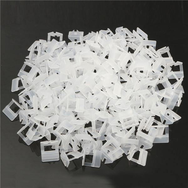 200Pcs 1mm White Ceramic Tile Tiling Accessibility Spacers Plastic Clip - MRSLM