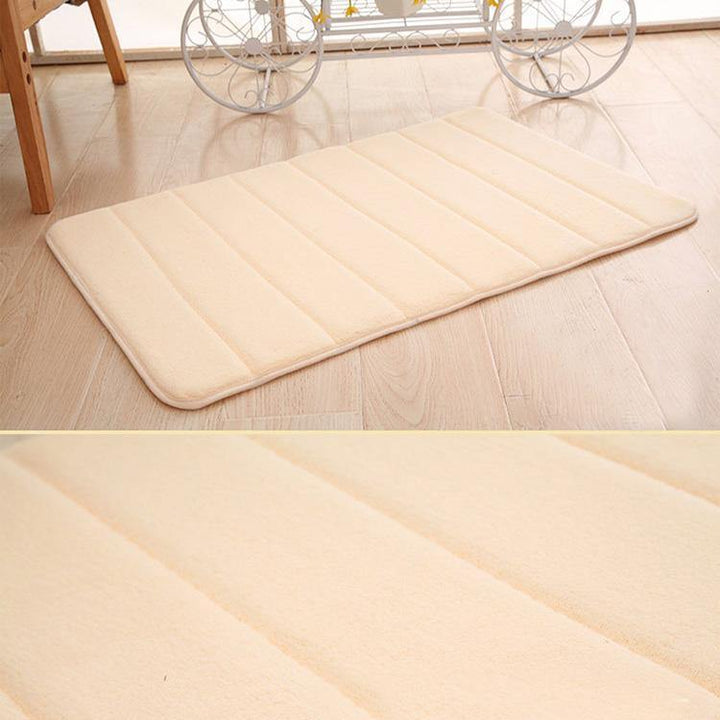 Honana WX-336 New Thickened Coral Velvet Memory Foam Slow Rising Rug Bathroom Mat Soft Non-slip Plush Floor Carpet - MRSLM