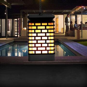 Solar Flame Lights Hanging Lanterns Flickering Torch Lights Outdoor Waterproof - MRSLM