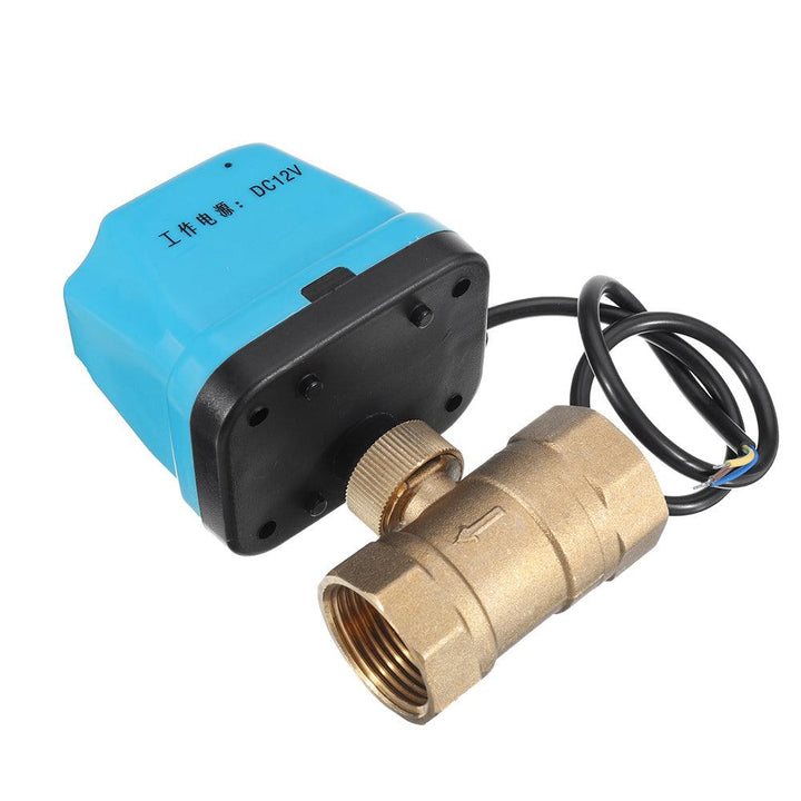 TMOK TK260 DC 12V 1/2" 3/4" 1" 1-1/4" Motorized Electric Brass Ball Valves 3 Wire Full Port Valve - MRSLM