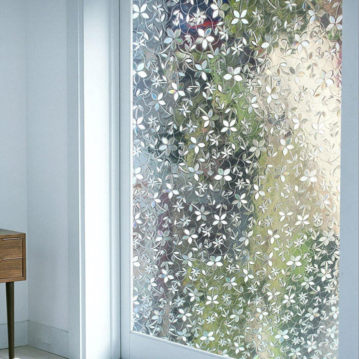 Frosted Window Film Flower Window Sticker Privacy Anti-UV Office Home Decoration - MRSLM