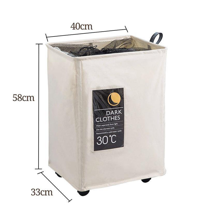 Single Mesh Cloth With Wheels Beam Hamper Oxford Cloth Storage Box Aluminum Frame Storage Baskets - MRSLM