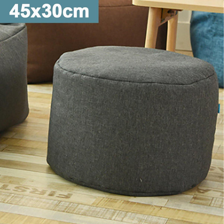 Luxury Bean Bag Chair Grey Covers Armchair Indoor Waterproof Sofa - MRSLM