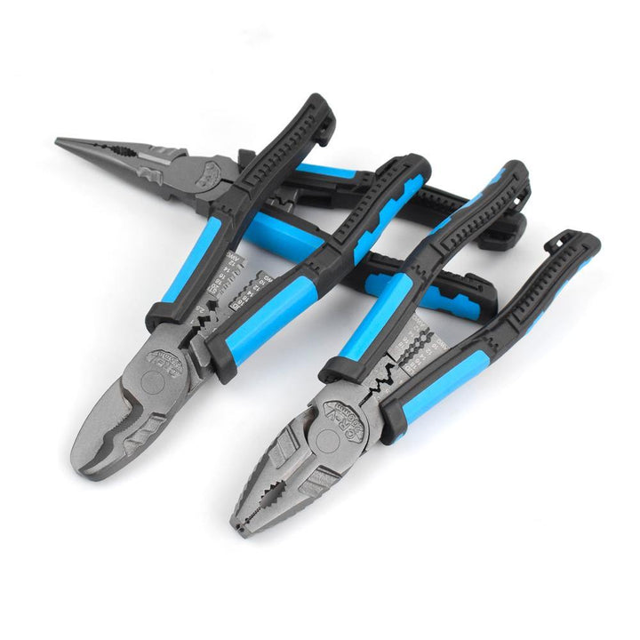 NEWACALOX Pliers Set Wire Pliers Crimping Pliers Wire Stripper Wire Cutters Long Nose Pliers Multi-tool Hand Tools DIY - MRSLM