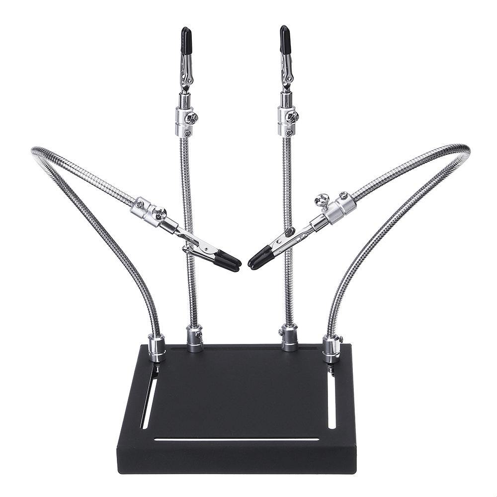 YP-001 Metal Base Universal 4 Flexible Arms Soldering Station PCB Fixture Helping Hands Four Hand UPGRADE VERSION - MRSLM