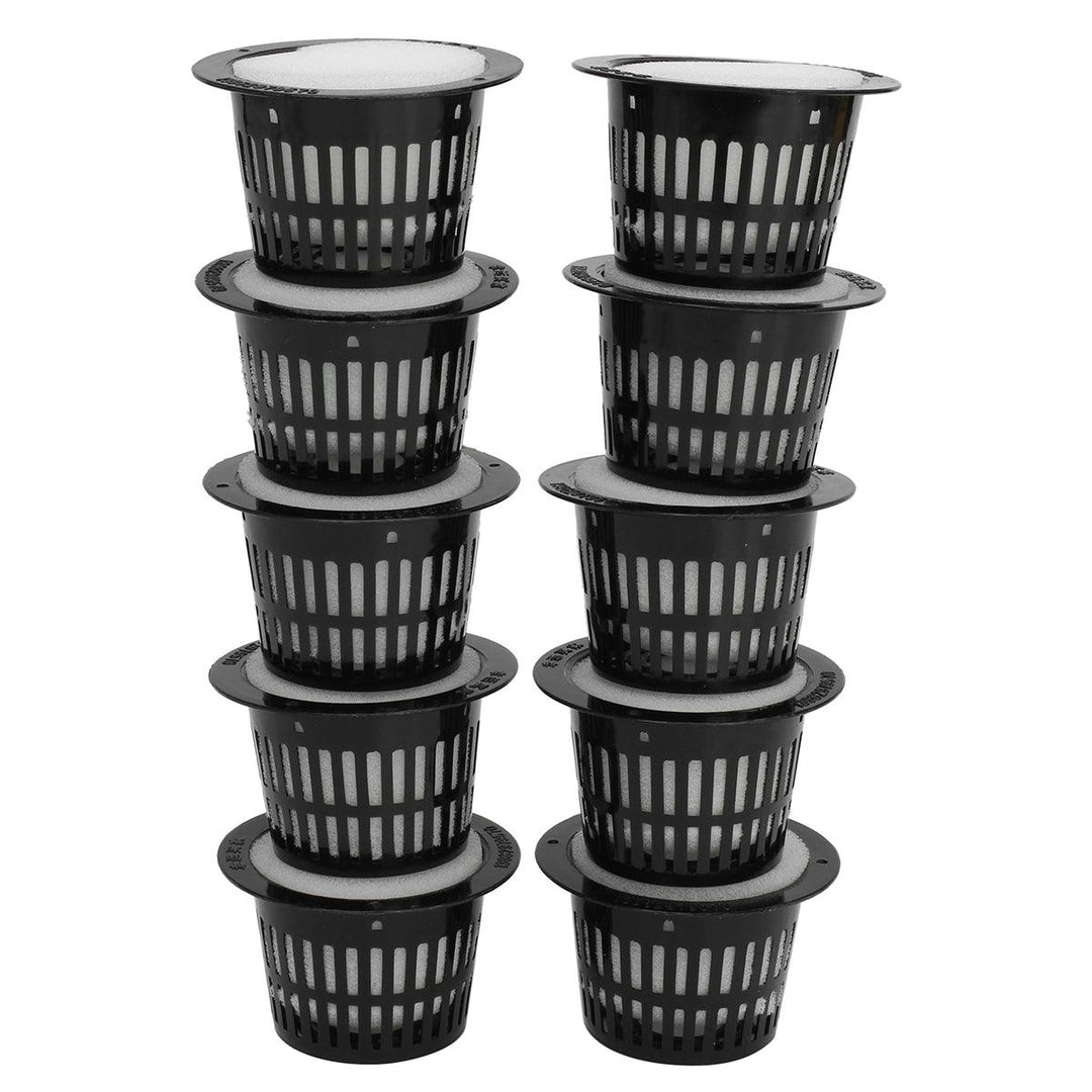 Black Plastic Mesh Pot Hydroponic Aeroponic Plant Grow Net Garden Flower Clone - MRSLM