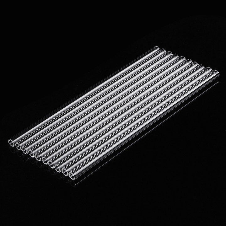 10Pcs 200x7x1mm Length 200mm OD 7mm 1mm Thick Wall Borosilicate Glass Blowing Tube Lab Factory School Home Tubes - MRSLM